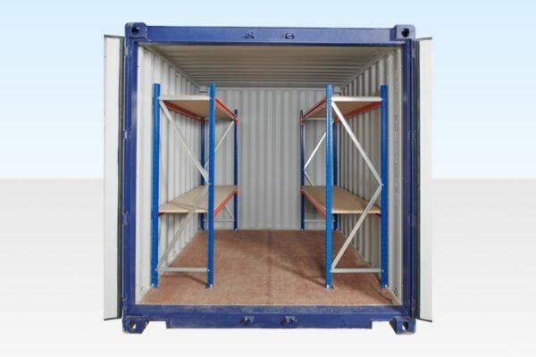 Adjustable, Heavy Duty Three Tier Container Racking (Single Bay)