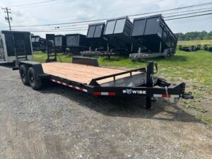 2024 BWise 7 x 18 Equipment Trailer – Heavy Duty Ladder Ramps