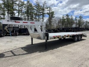 2024 Alum Line Trailers 8.5×24 13K Aluminum Gooseneck w/Flip-Over Ramps