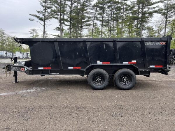 2024-rawmaxx-trailers-7x16-14k-powder-coated-dump-w-tarp-kit-2.jpg 2024 RawMaxx Trailers 7X16 14K Powder Coated Dump w/ Tarp Kit