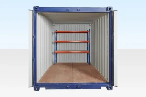 Adjustable, Heavy Duty Three Tier Racking For Rear Of Container