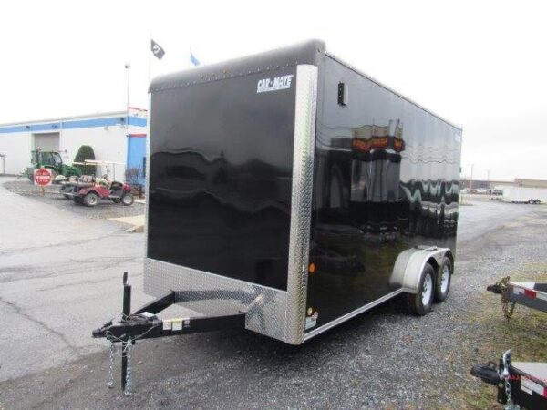 Car-Mate-7x16-Cargo-Trailer-Ramp-Door-Side-Door-18in-Added-Height-4.jpg Car Mate 7 x 16 Enclosed Cargo Trailer – 18″ Added Height
