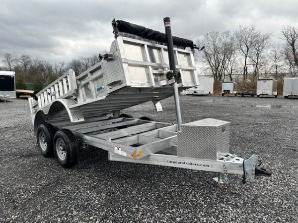 Cargo Pro 6 x 12 Aluminum Dump Trailer – Ladder Ramps
