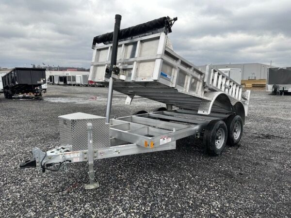 Cargo Pro 6 x 12 Aluminum Dump Trailer – Ladder Ramps