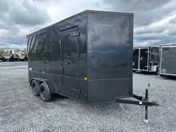 Homesteader 7 x 14 Enclosed Cargo Trailer – Black Trim OHV