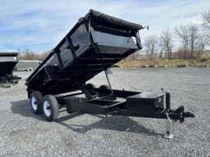 Premier 6 x 12 Low Profile Dump Trailer – Ladder Ramps
