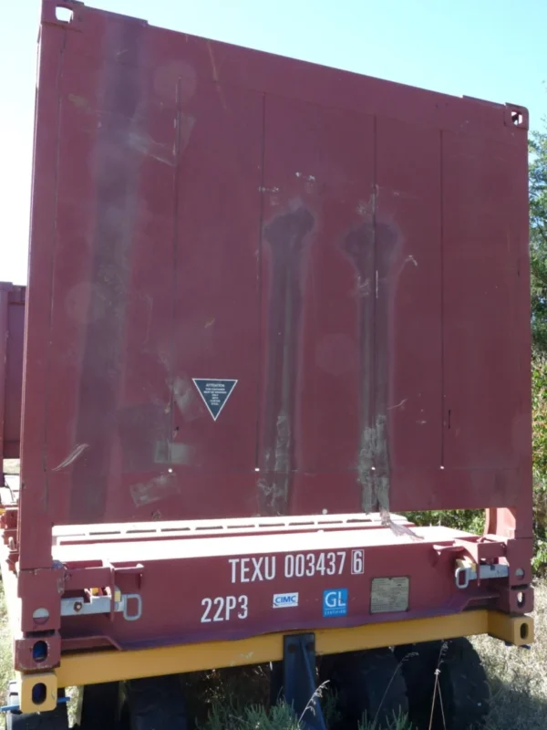 20′ Flat Rack Shipping Container – One Trip, For Equipment, Oversize Items